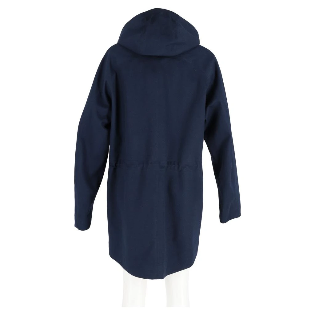 Loro Piana Parka Hooded Jacket in Navy Blue Cotton 6