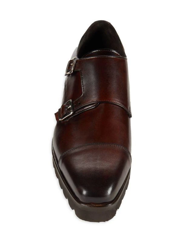 Saks Fifth Avenue Leather Double Monk Strap Shoes 5