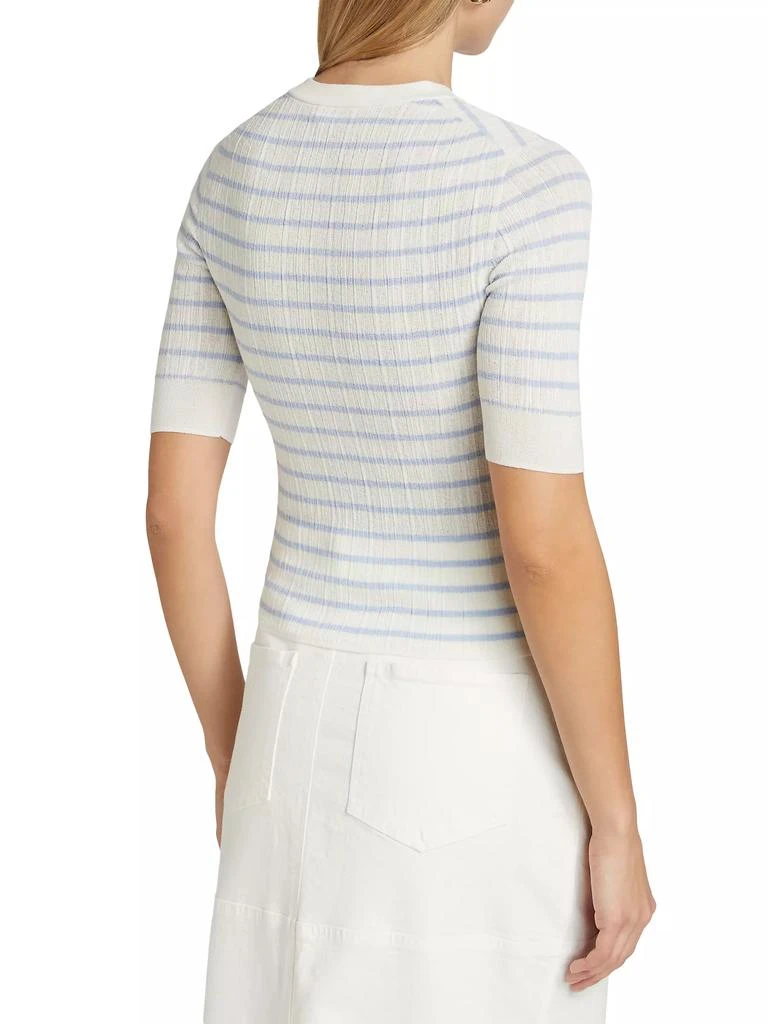 A.L.C. Fisher Ribbed Cotton-Blend Blouse 5