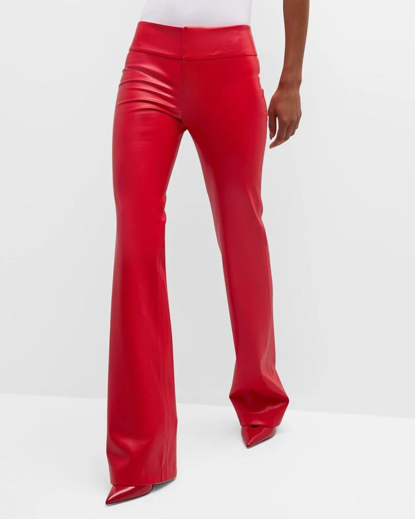 Alice + Olivia Olivia Vegan Leather Bootcut Pants 7