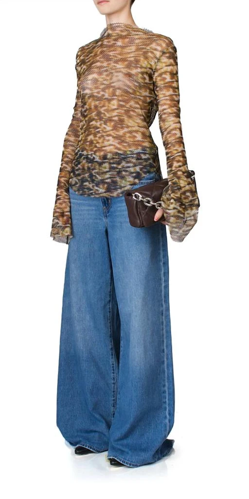 PRISCAVera Reversible Open Back Cowl Top In Savanna 3
