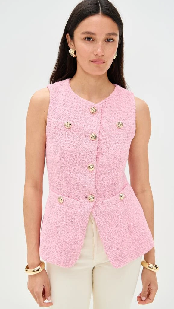 Endless Rose Tweed Buttoned Long Split Top 6