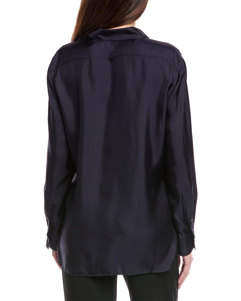 Theory Classic Menswear Satin Twill Silk Shirt