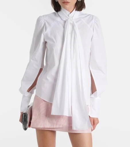 Patou Bow-detail cotton blouse 4