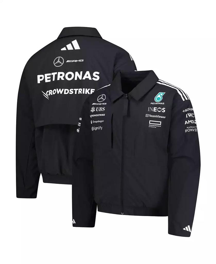 Adidas Men's Black Mercedes-AMG Petronas F1 Team Wear Loose Full-Zip Jacket