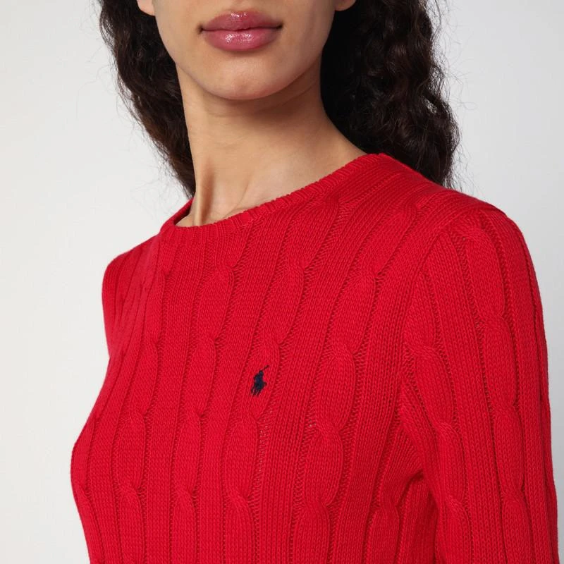 Ralph Lauren Red cotton cable-knit jumper 4