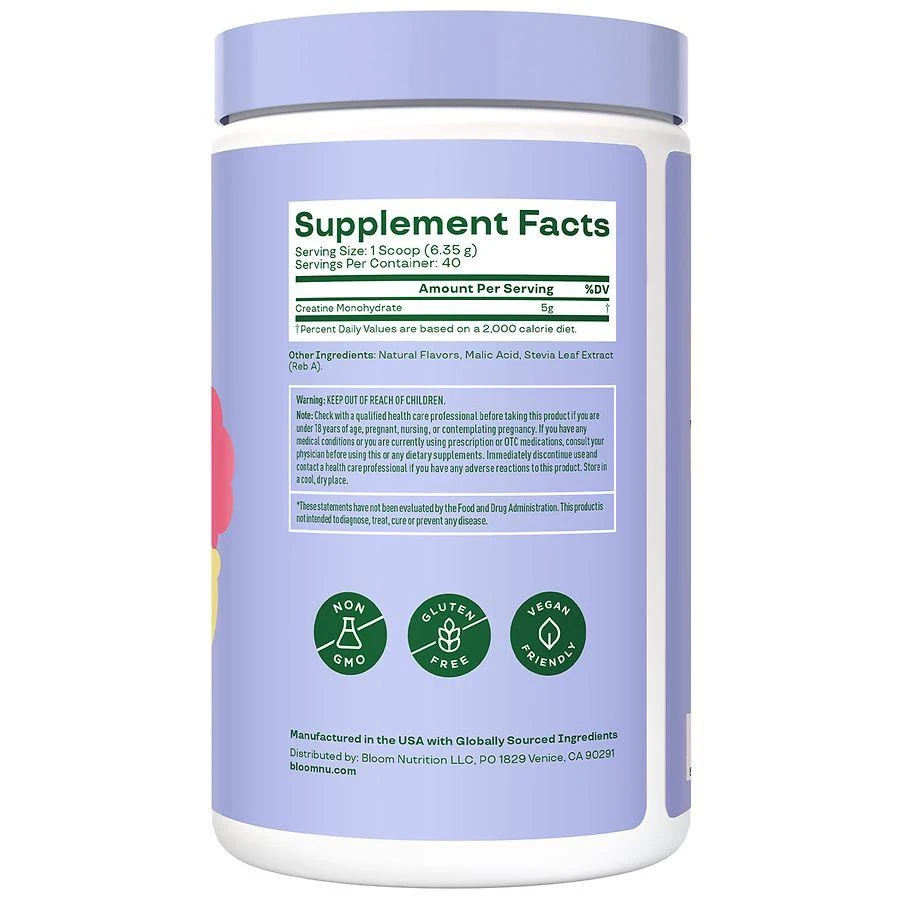 Bloom Creatine Monohydrate Raspberry Lemon 2