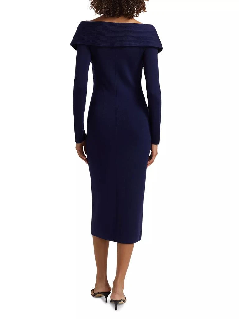 Tahari Rowan Wool Off-The-Shoulder Sweaterdress 5