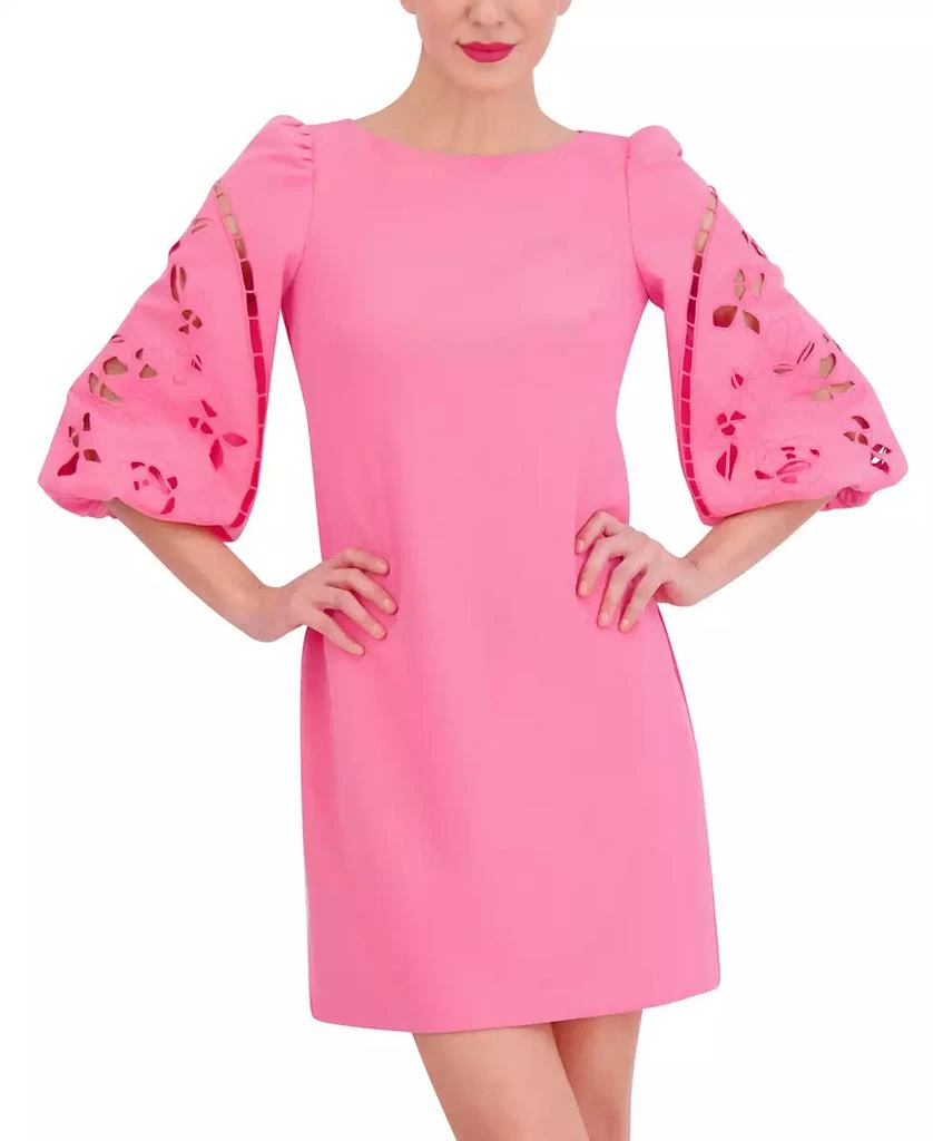 Vince Camuto Petite Eyelet-Sleeve Shift Dress 8