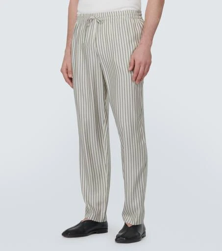 Le Kasha Striped silk straight pants 3