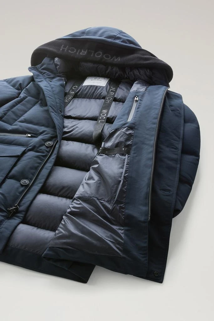 Woolrich Parka with Detachable Wool Visor - Men - Blue 10