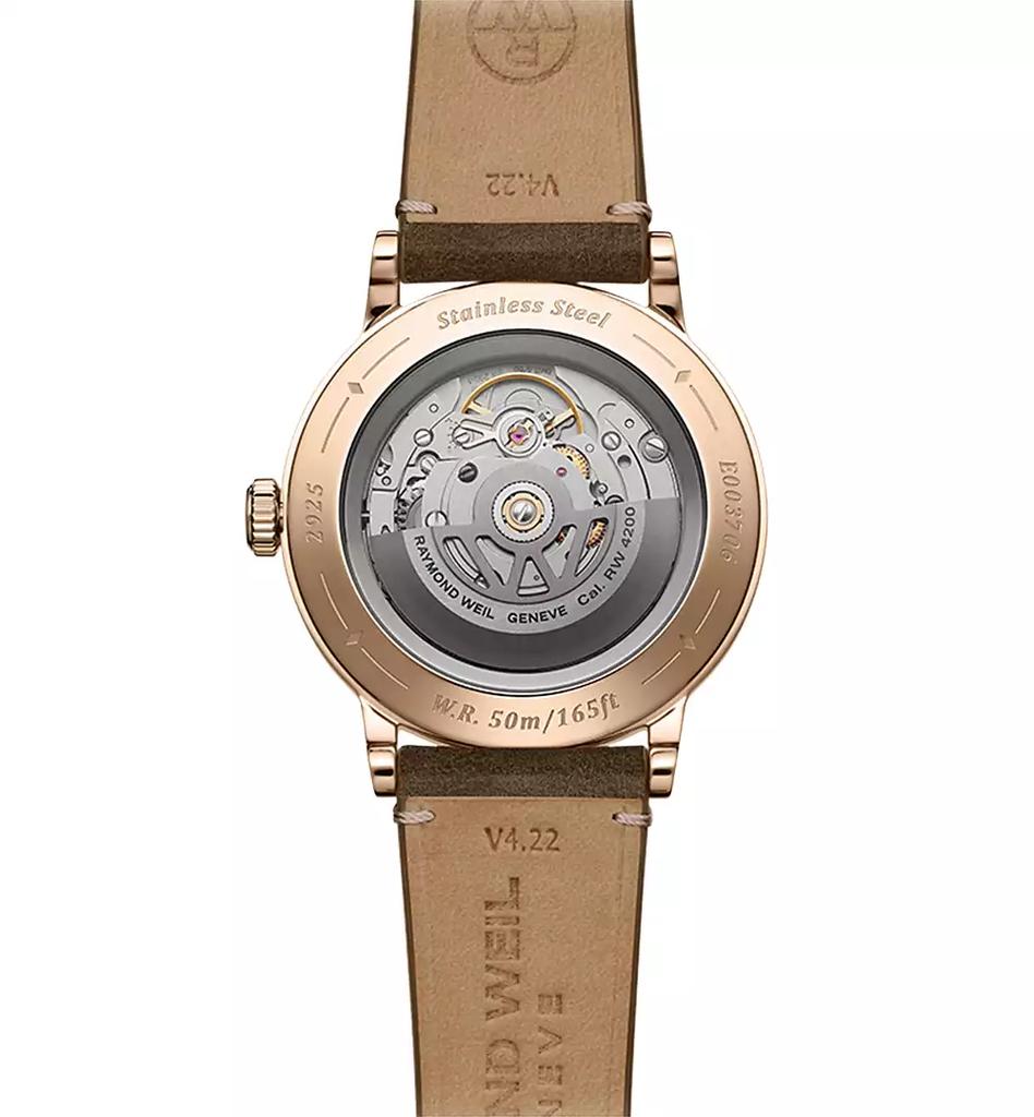 Raymond Weil Men's Swiss Automatic Millesime Brown Leather Strap Watch 40mm