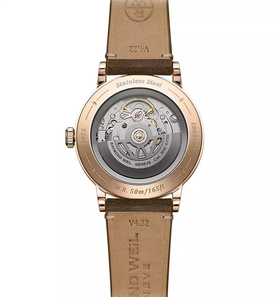 Raymond Weil Men's Swiss Automatic Millesime Brown Leather Strap Watch 40mm 2