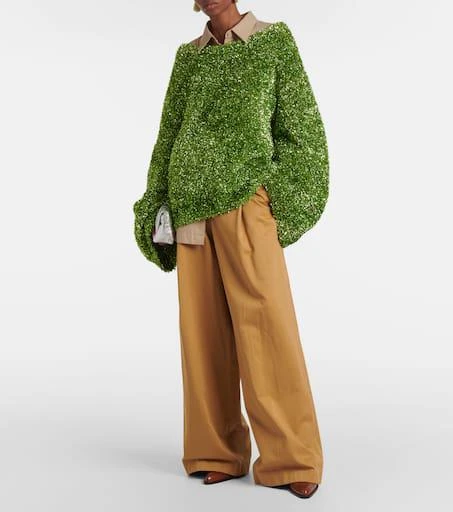 Dries Van Noten Oversized lamé sweater 2