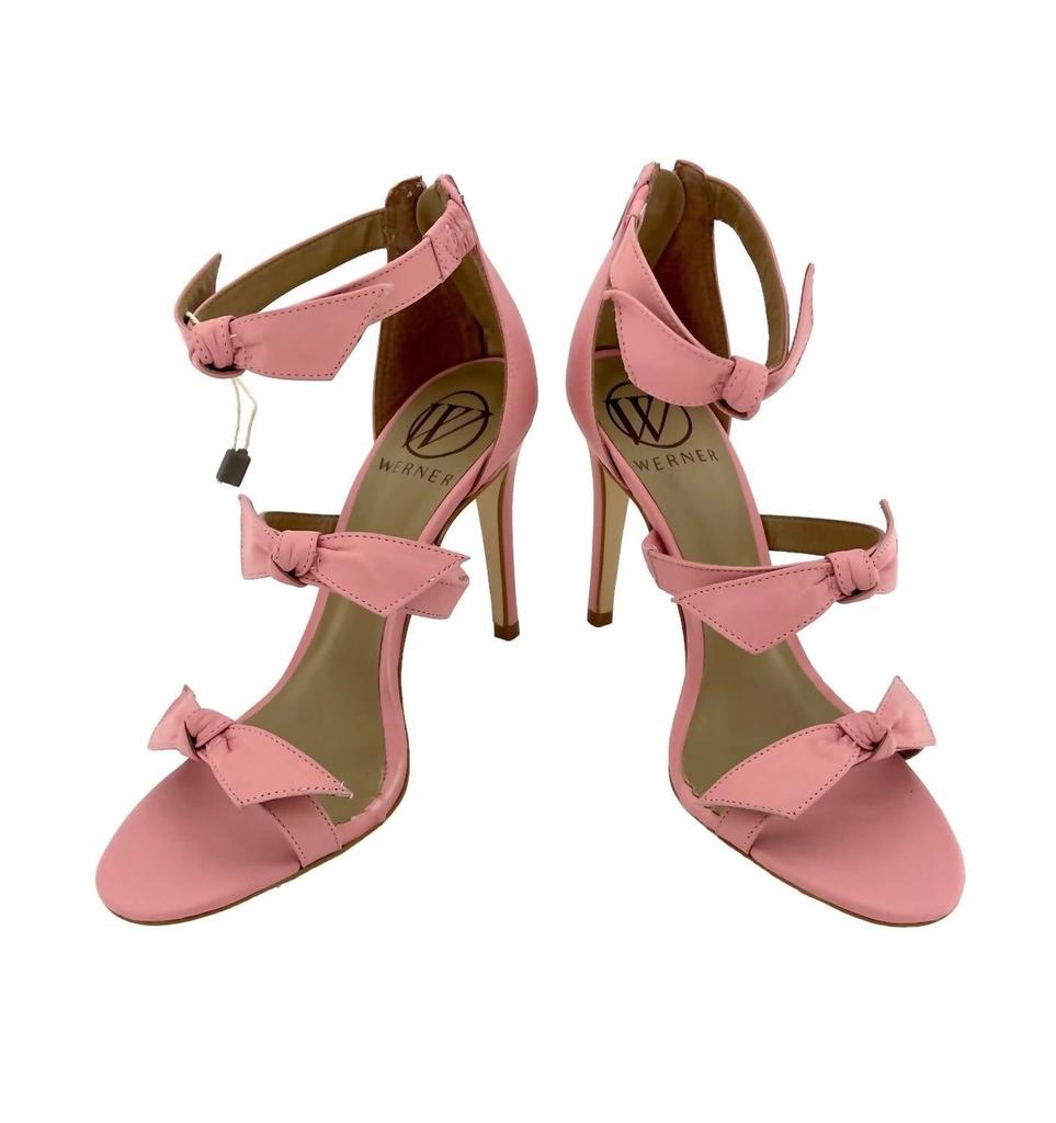 Werner Women's Bow Strappy Stiletto Heels In Pink