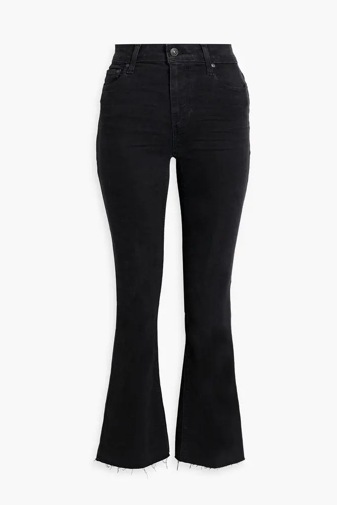 Paige Claudine distressed high-rise kick-flare jeans