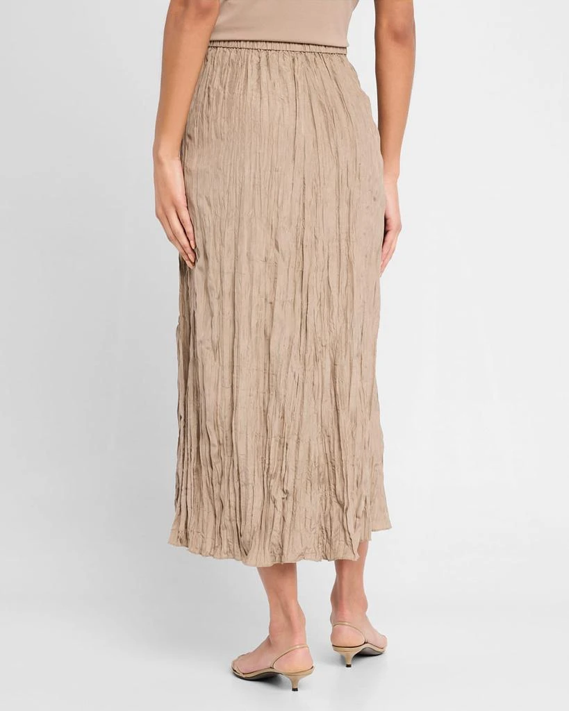 Eileen Fisher Petite A-Line Crushed Silk Midi Skirt 2