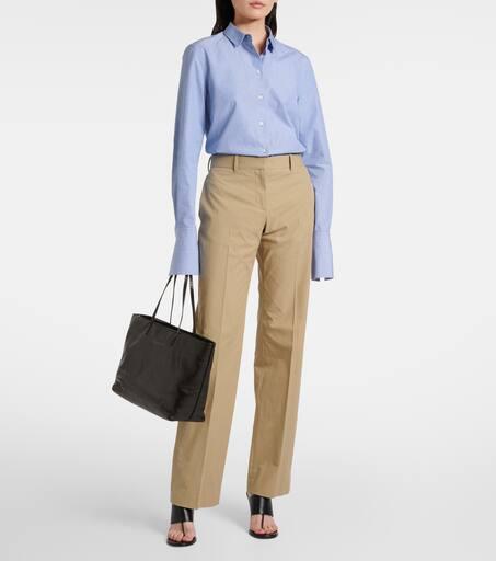 The Row Selvie cotton straight pants