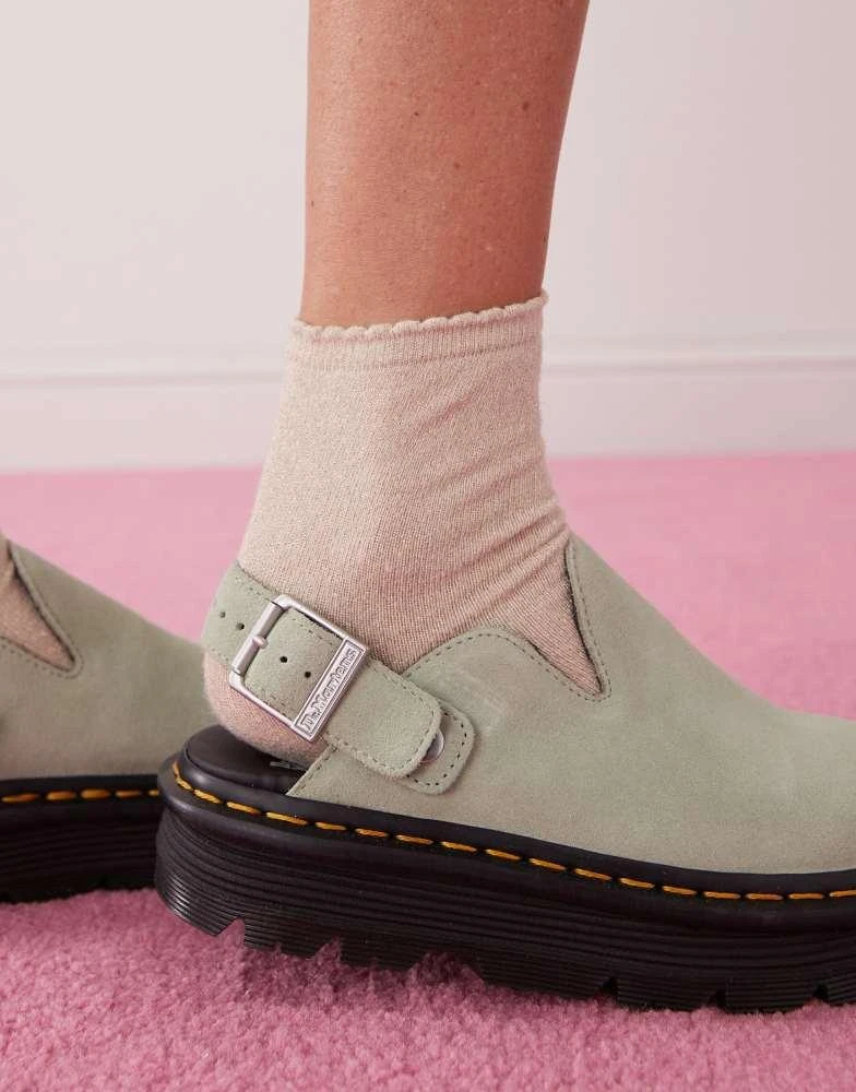 Dr. Martens Dr Martens ZebZag mules in sage green 4