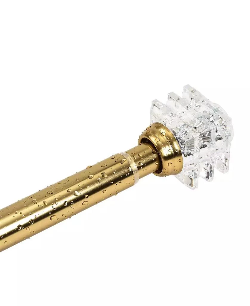 Cameo Adjustable Shower Curtain Rod 42” -72”, Spring tension Stainless Steel Telescoping Rod, Heavy Duty, Rust Resistant