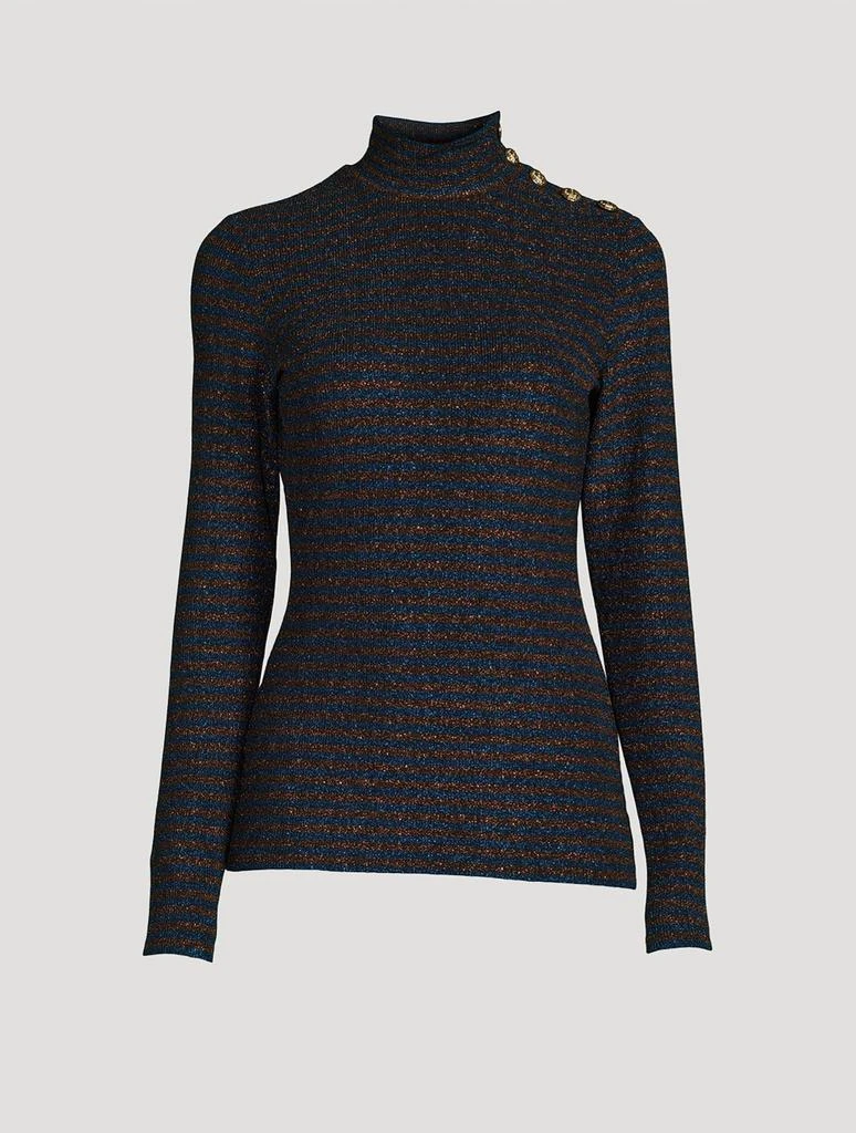 Smythe Smythe - BUTTONED TURTLENECK SWEATER 4