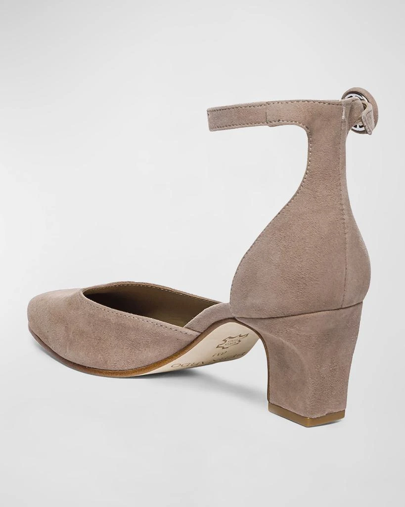 Bernardo Remy Suede Ankle-Strap Pumps 3