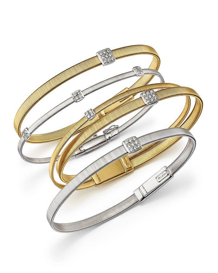Marco Bicego Masai 18K Gold Small Three Station Diamond Bracelet