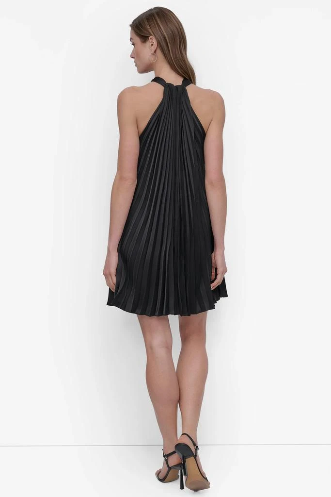 DKNY PLEATED HALTER SWING DRESS 3
