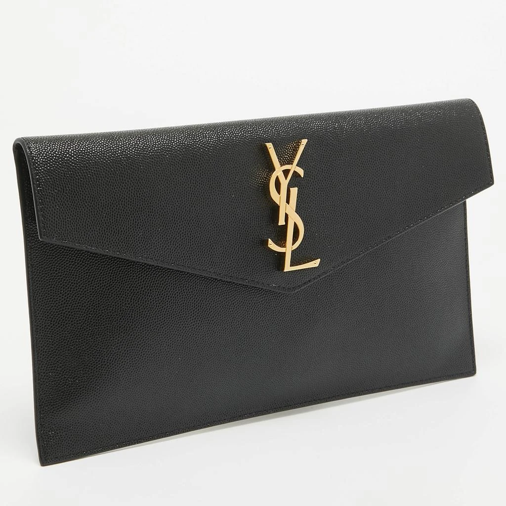 Yves Saint Laurent Saint Laurent Black Leather Uptown Pouch 3