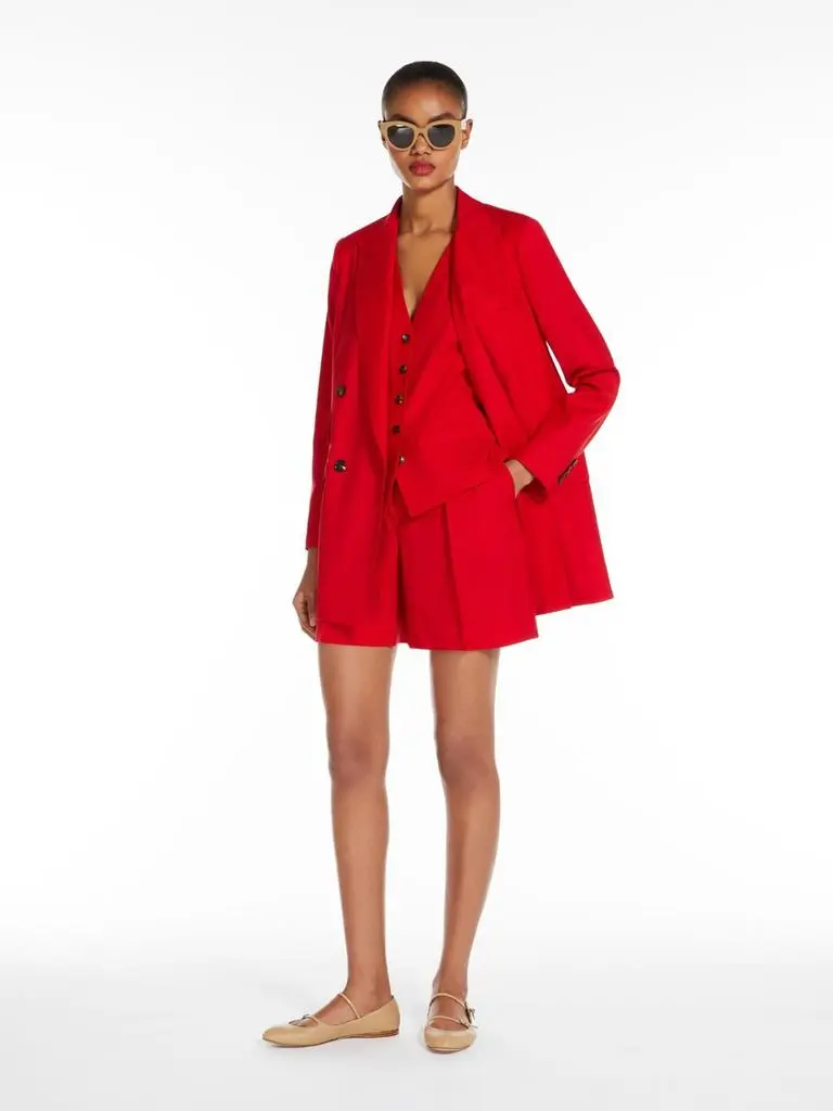Max Mara Straight wool canvas blazer 5