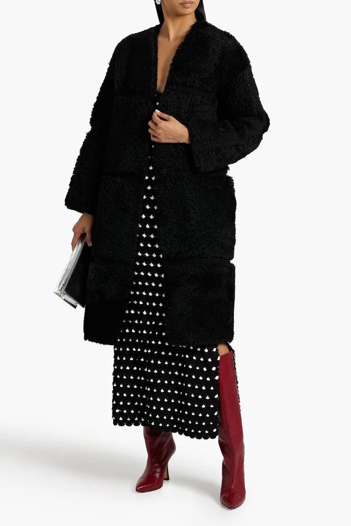 Zimmermann Knit-trimmed shearling coat 2