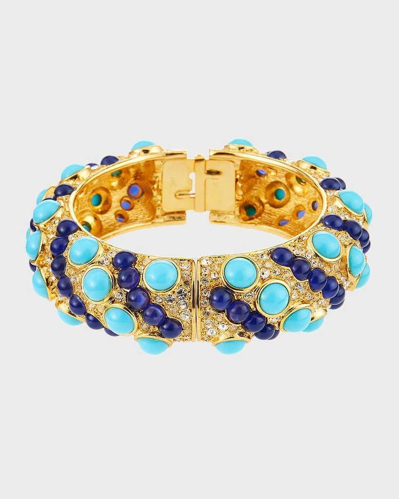 Kenneth Jay Lane Hinged Rhinestone Bracelet 2