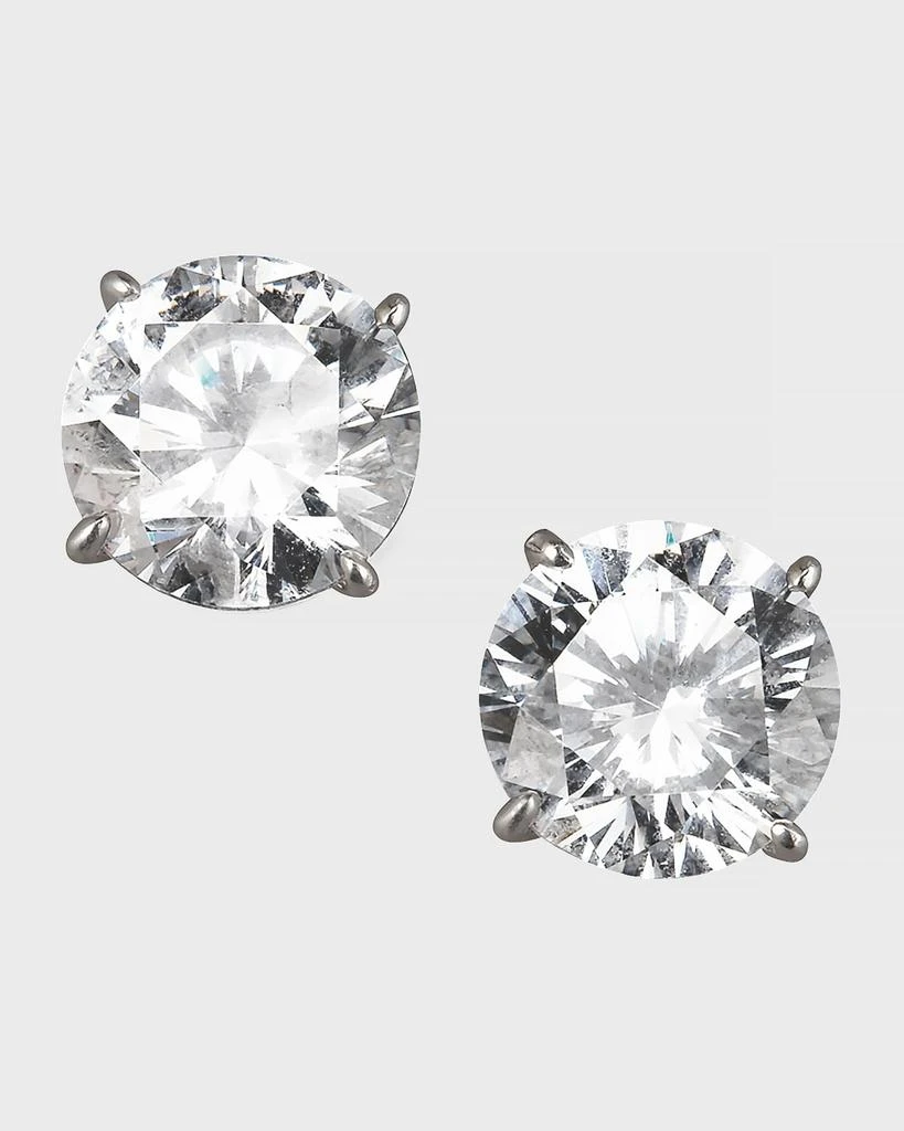 Fantasia by DeSerio 14k White Gold 3.5ct Stud Earring