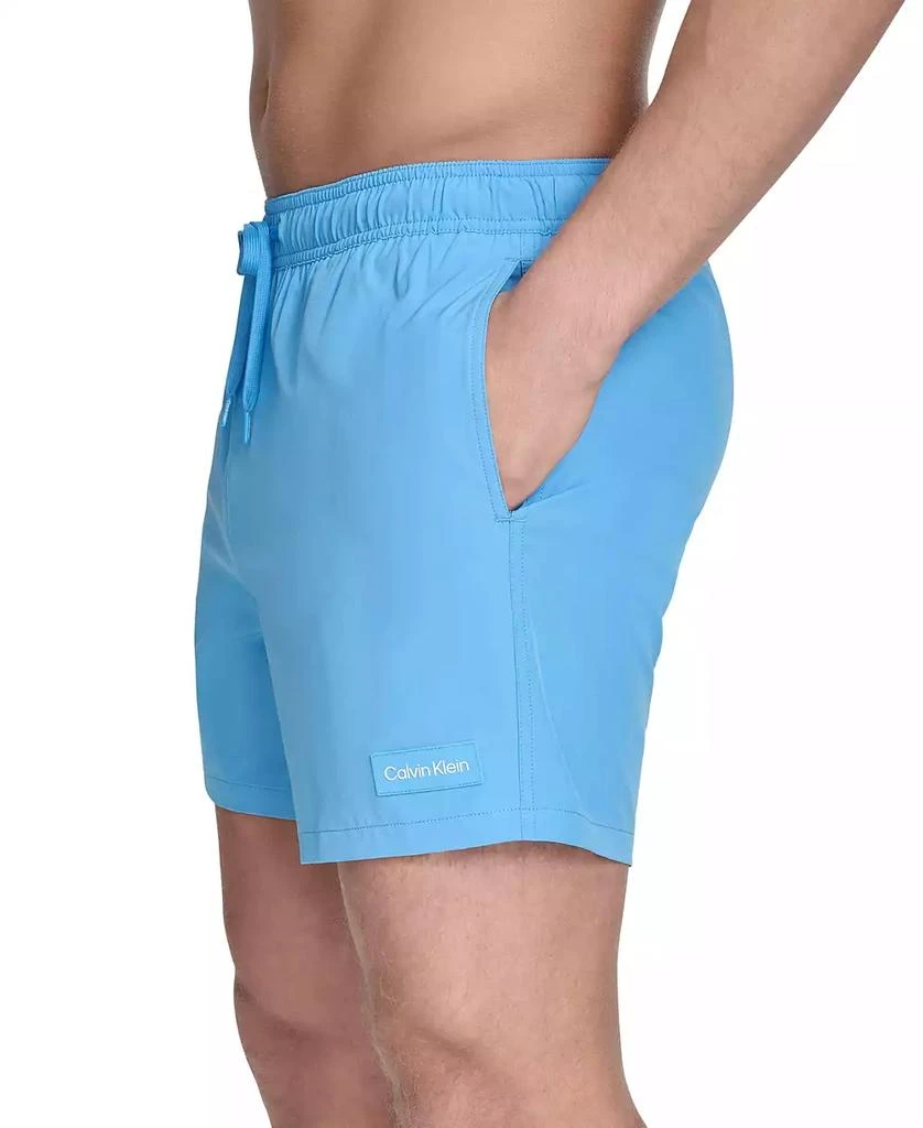 Calvin Klein Men's Core Euro Regular-Fit Quick-Dry 5" Swim Trunks with Compression Short Liner 3