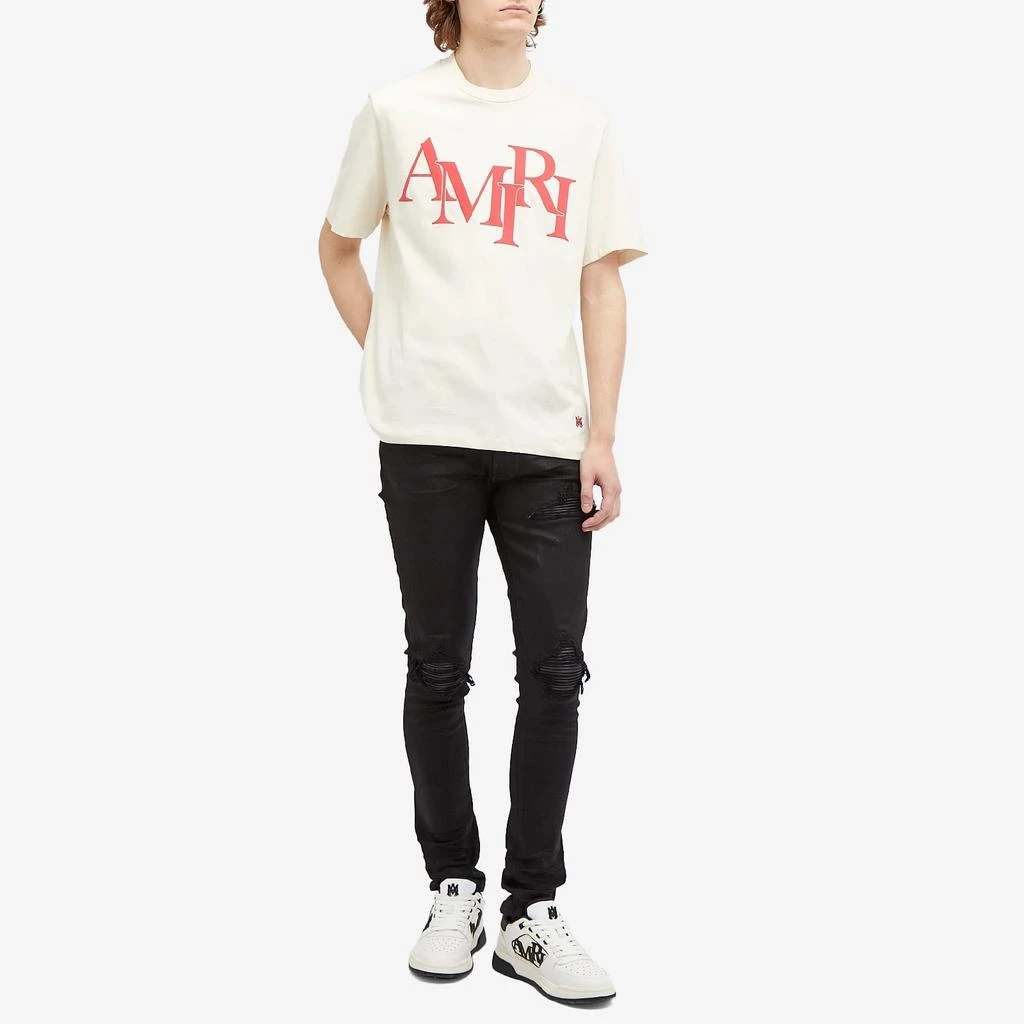 AMIRI AMIRI Staggered Logo T-Shirt 4