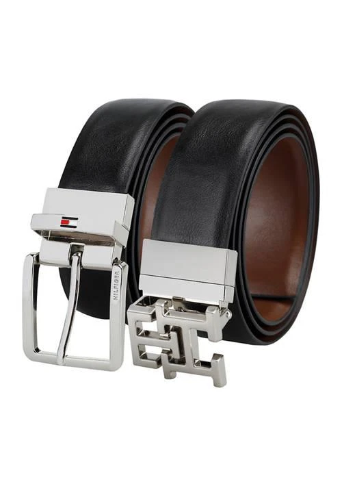Tommy Hilfiger Hilfiger Reversible Leather Belt Strap With 2 Interchangeable Buckles Boxed Set 1