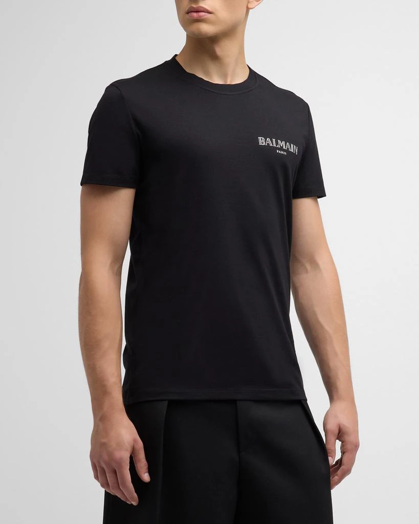 Balmain Men's Metallic Vintage Logo T-Shirt 4
