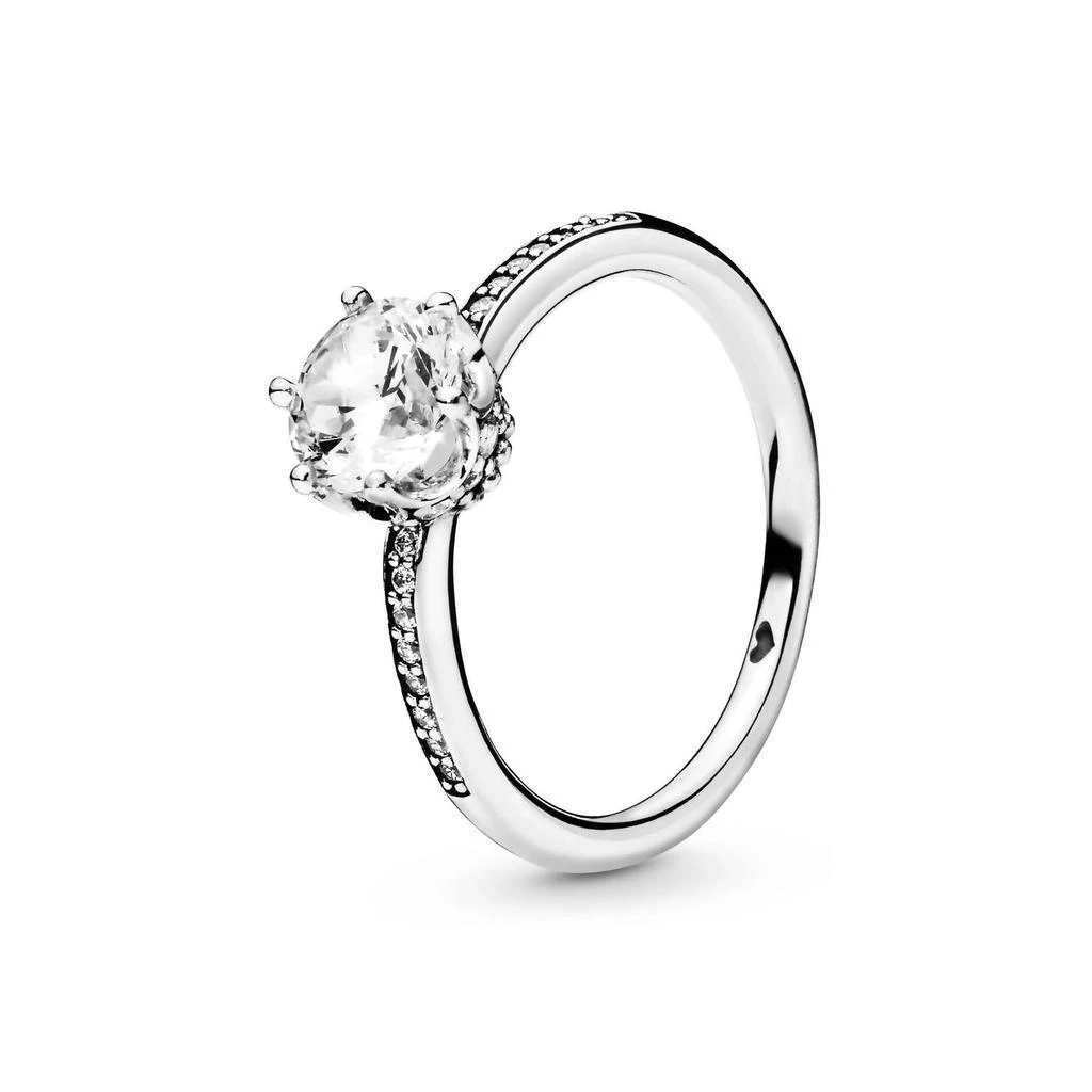 PANDORA Pandora - Women
s Clear Sparkling Crown Solitaire Ring