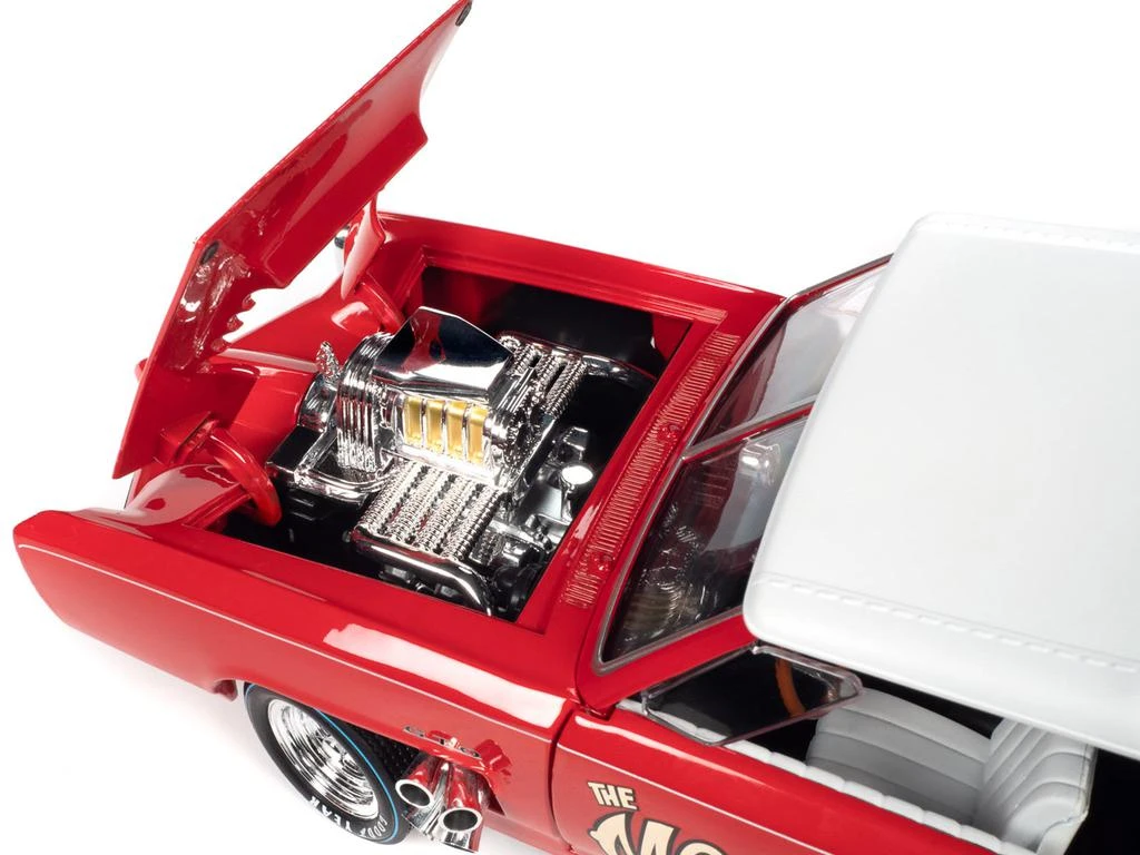 Autoworld Monkeemobile Red with White Top and Interior "The Monkees" with Four Monkees Figure Cutouts "Silver Screen Machines" Series 1/18 Diecast Model Car by Auto World 3