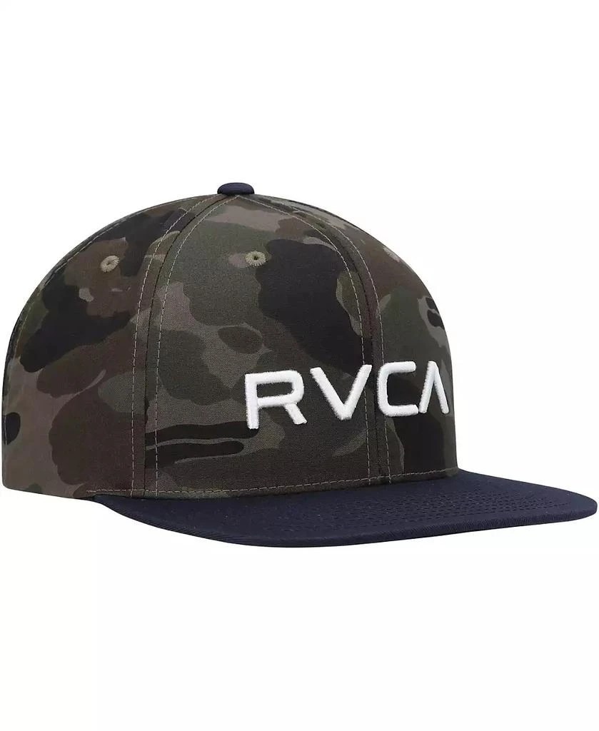 RVCA Men's Camo, Navy Twill II Snapback Hat 3
