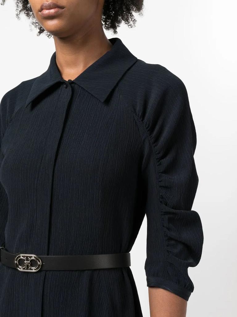 Salvatore Ferragamo Ferragamo Belted Silk Shirt Dress