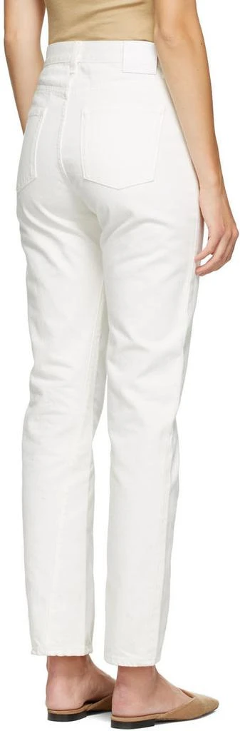 TOTEME SSENSE Exclusive White Twisted Seam Jeans 3