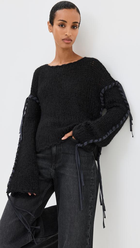 人気商品★美品POPPY kurukuru ribbon knit 50%OFF】popping ribbon knit～ﾎﾟｯﾋﾟﾝｸﾞﾘﾎﾞﾝﾆｯﾄ | flower／フラワー
