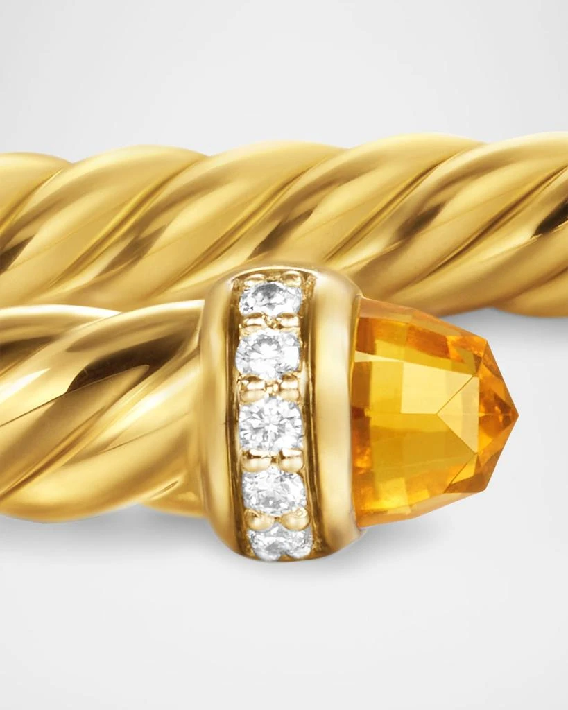 David Yurman Modern Cablespira Bracelet in 18K Gold with Gemstones and Diamonds, 4mm 4