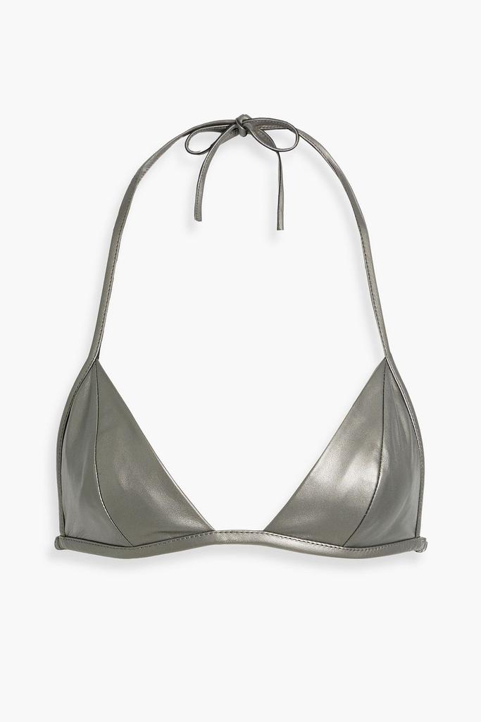 Rick Owens Leather halterneck bra top
