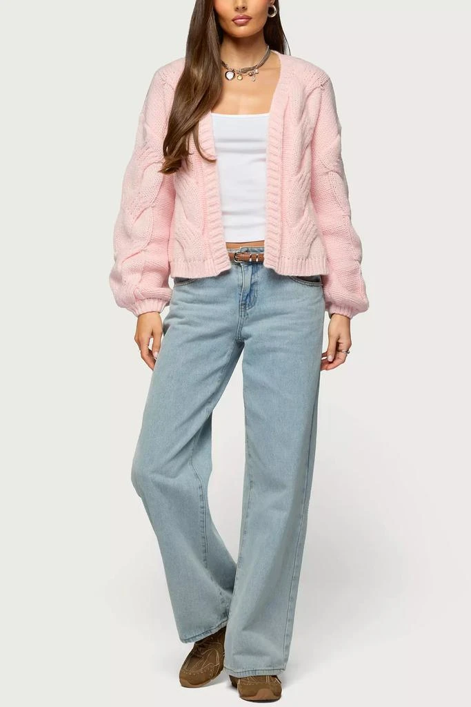 Edikted Edikted Braiden Chunky Cable Knit Cardigan 2