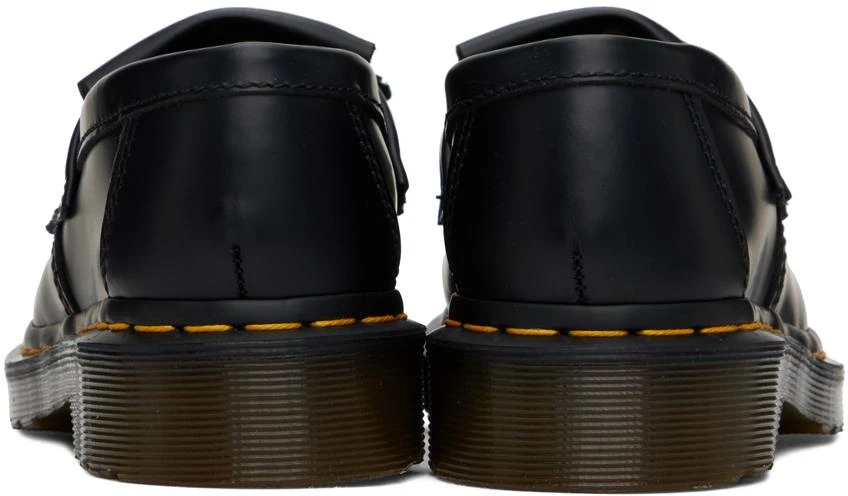 Dr. Martens Black Adrian Yellow Stitch Leather Tassel Loafers 2