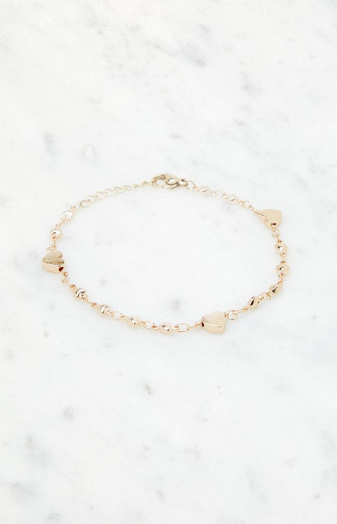 John Galt Gold Heart Charm Bracelet