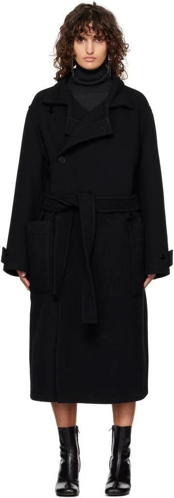 Lemaire Black Wrap Coat 1