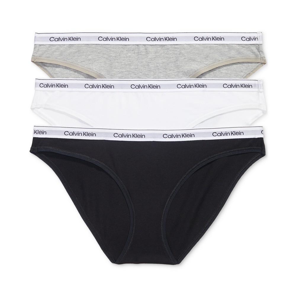 Calvin Klein Women's 3-Pk. Modern Logo Low-Rise Bikini Underwear QD5207